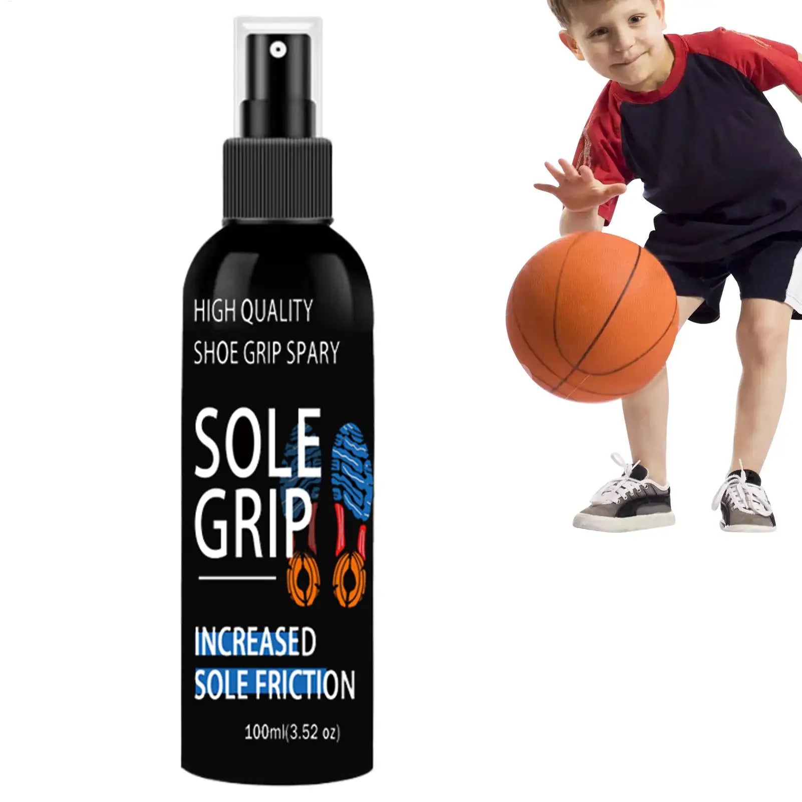 Basketball Shoe Grip Spray - Improve Sole Traction & Court Grip - Rejuvenate & Elongate Sneaker Life - for Various Shoes,100ml Qme