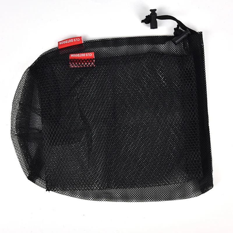 Nylon Mesh Drawstring Bag Cutlery Bottle Pot Pan Kettle Storage Qme