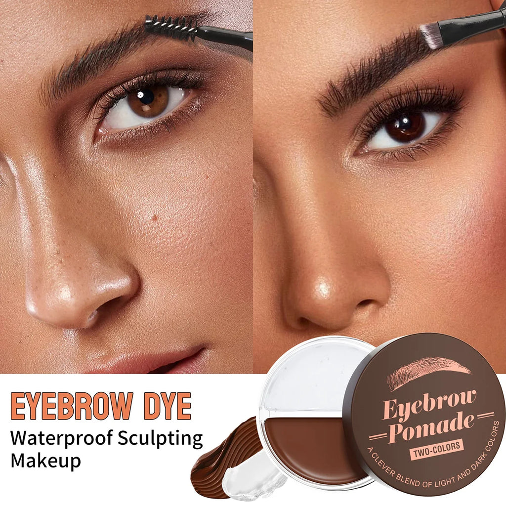 Eyelash Eyebrow Dye Tint Kit 2 in 1 Waterproof Fast Dye Brow Enhance Long Lasting Black Brown Eyebrow Cosmetics Qme