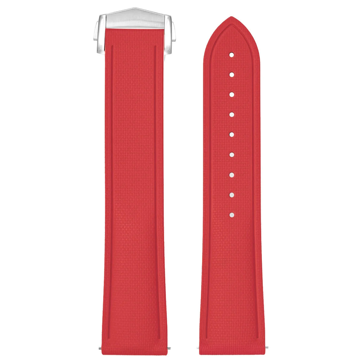 Fluoro Rubber Strap for Omega Seamaster 20mm 21mm 22mm FKM Quick Release Universal Watch Band Accessories for Rolex for Tudor Qme Red 20mm