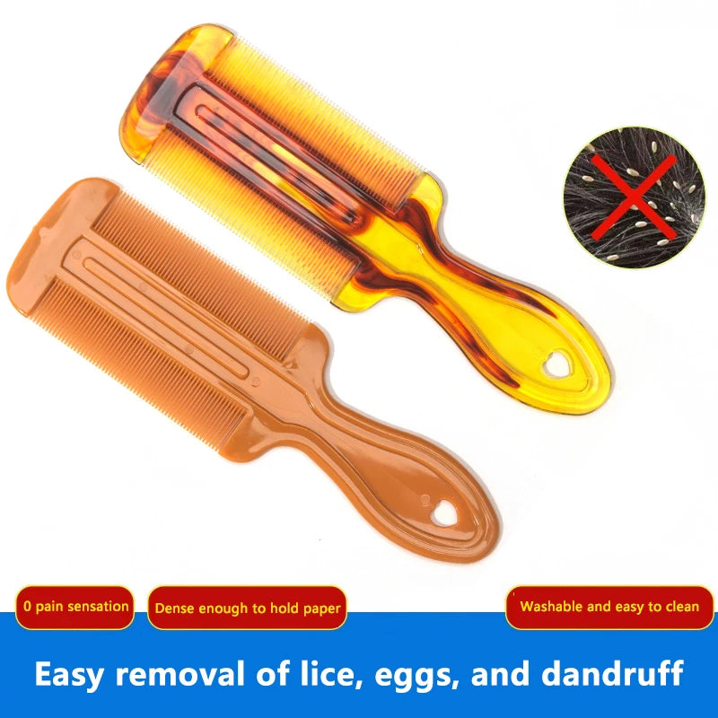 Double Sided Head Lice Comb Handle Fine Tooth Flea Removal Hair Qme