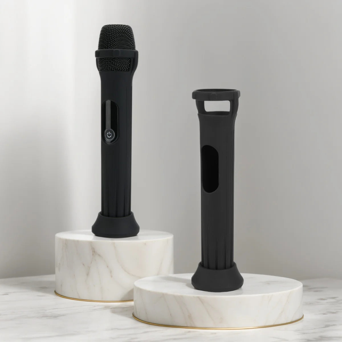 Silicone Case Microphone Case Anti-Rolling Protective Case Mic Covers for JBL Wireless Mic Qme