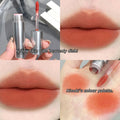 Silver Tube Lip Gloss 6 Colors Nude Matte Lipstick Waterproof Long Lasting Women Red Lip Tint Mud Velvet Lip Glaze Cosmetics Qme 05