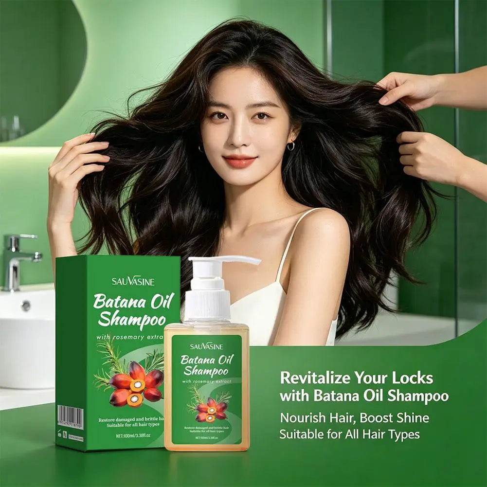 Batana Oil Shampoo Strengthens Hair Roots Repairs Damaged Hair Deeply Nourishment Smooth Hair Conditioner Qme
