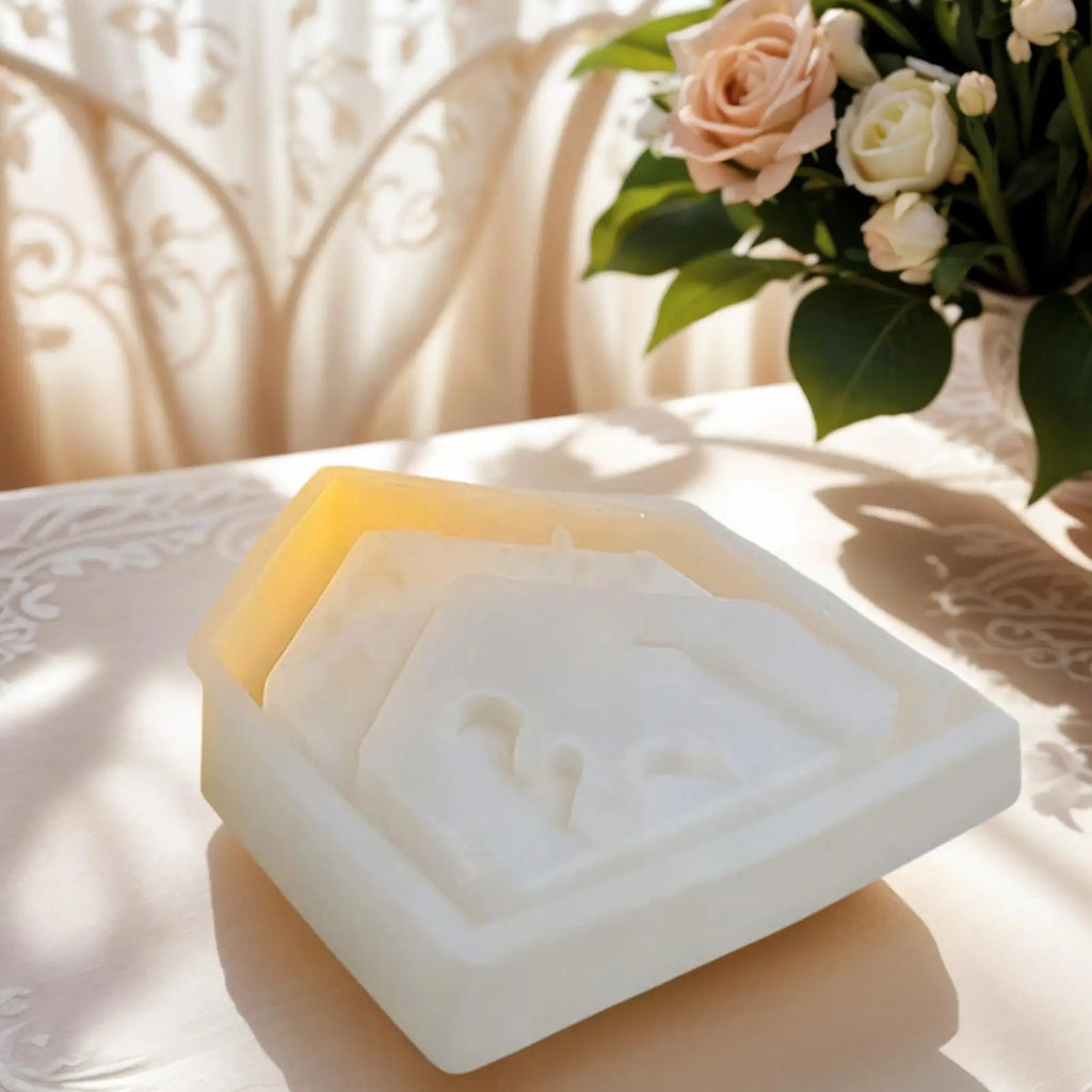 Nativity Scene Silicone Mold Jesus Tealight Holder Template Nativity Silicone Mold for Handmade Scented Candles Plaster Resin Qme
