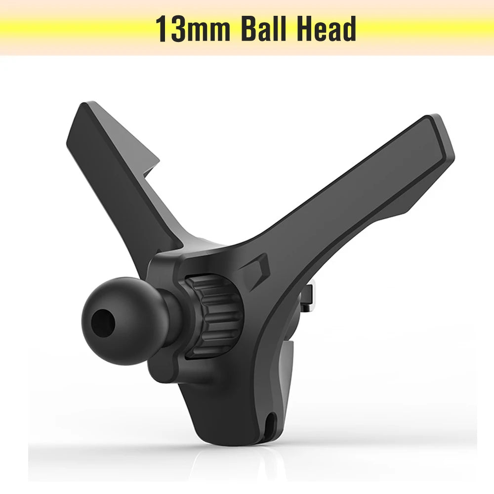 Upgrade Car Phone Holder Clips 17mm Ball Head Car Air Vent Clip Mount Car Air Outlet Hook Clamp for Magnet Mobile Phone Stand Qme 13mm Ball Head