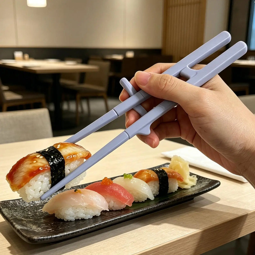Kids Chopsticks Helper Grip Correction Ergonomic Right Hand Training Chopsticks Tool Set For 6-12 Years Old Children Boys Qme