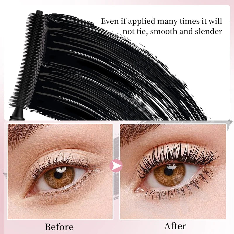 1PC/2PCS Long Lasting Waterproof Mascara,Volumizing & Lengthening,Defining,Curling,Fast Drying,Smudge Proof,Eye Makeup Qme