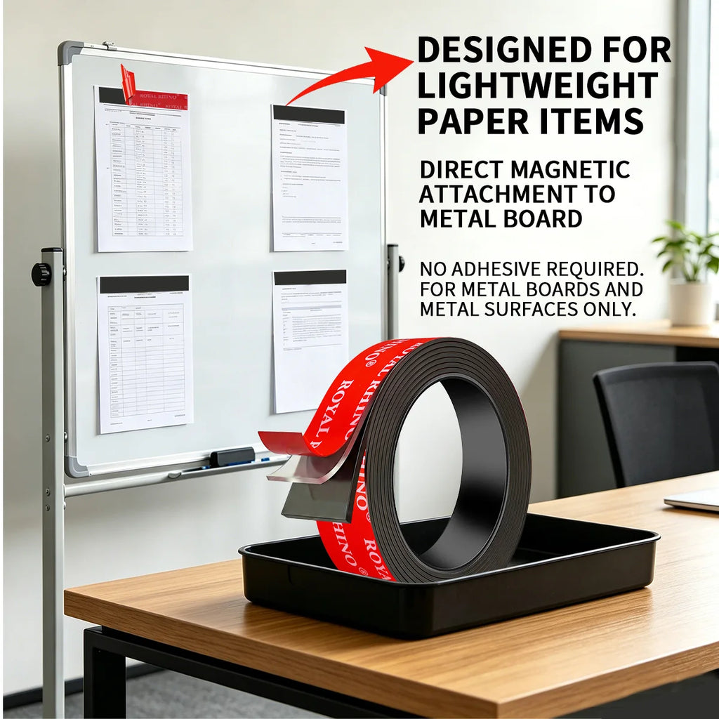 Self Adhesive Magnetic Tape Cuttable Rubber 2.5mm thick Magnetic Strip For Fridge Wall DIY Photo Poster Fixing Tape Home Office Qme