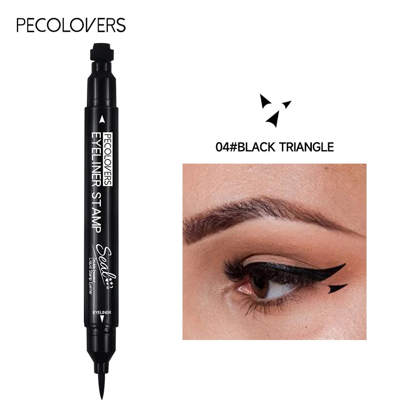 Double-head Liquid Eyeliner Pen Stamps Natural Finish Waterproof Qme 04