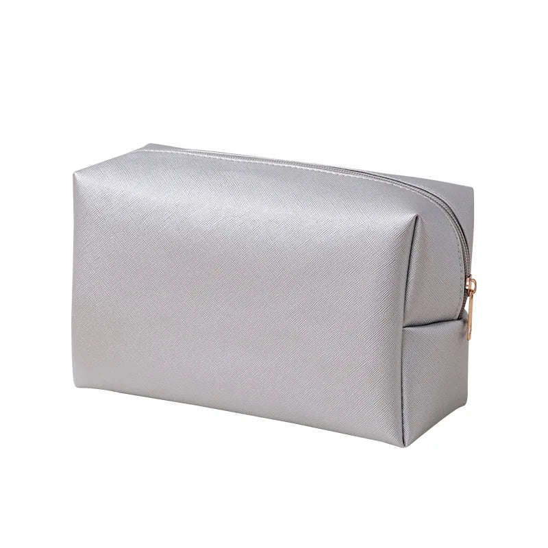 A 1pcs PU Leather Portable Toiletry Bags Waterproof Travel Make Up Bags for Women Small Medium Large Cosmetic Organizer Bags Qme