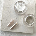 Silvery Champagne Glitter Magic Mirror Nail Powder Chrome Art Qme 1set