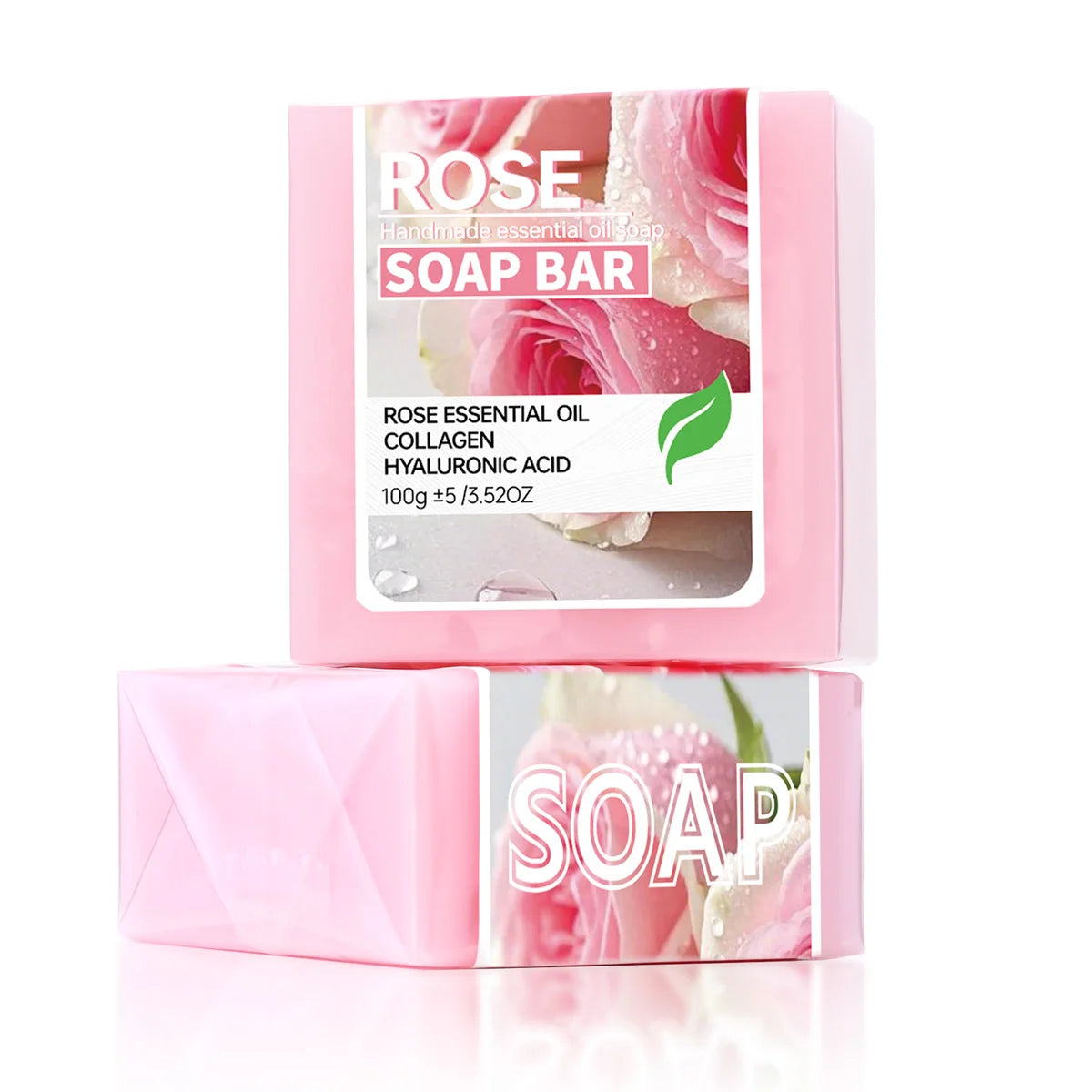 Rose Essential Oil Soap Pink Women's Intimate Facial Cleansing Qme Rose