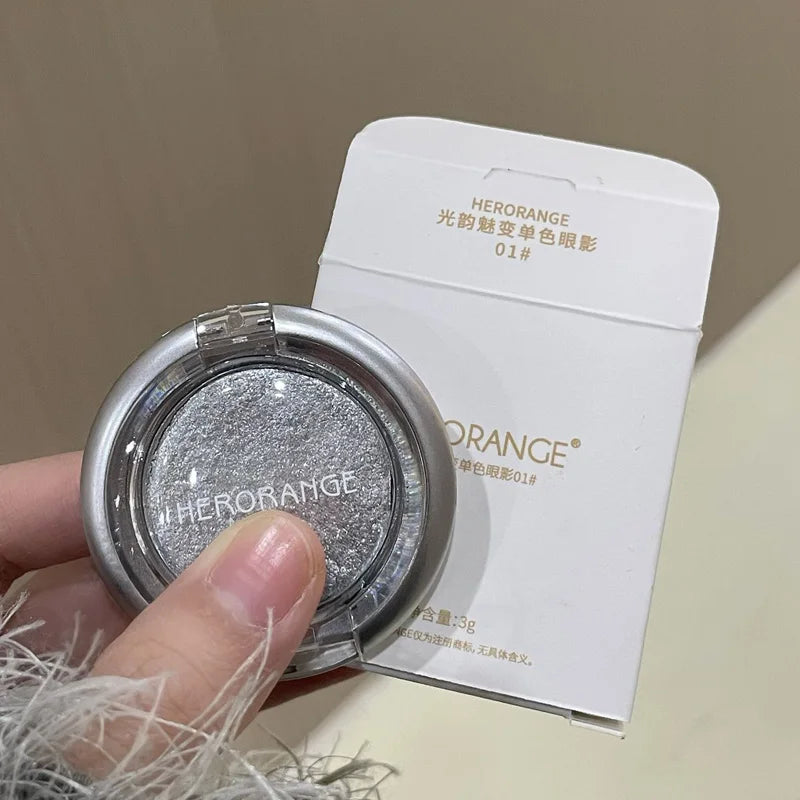 HERORANGE Glowing Charm Monochrome Eyeshadow Palette Pearlescent Qme