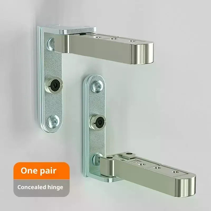 2 Pc Hidden Hinges For Doors 3D Adjustable Swivel Invisible World Hinge Zinc Alloy Door Hinge Furniture Hardware Qme
