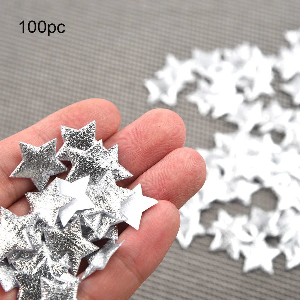 Mini Five-pointed Star Confetti Glitter for Party Wedding Festival Decoration DIY Craft Supplies USA Independant Day Scene Props Qme Silver 20x20mm