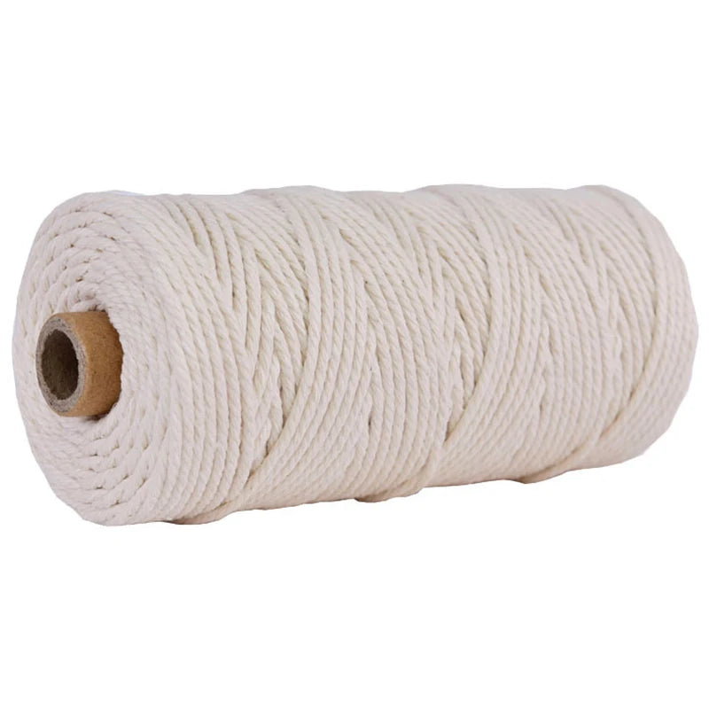 2mm Thick Butchers String Cotton Twine Meat Prep Trussing Turkey Barbecue Strings Meat Sausage Tie Rope Cord 100 Meters Qme White