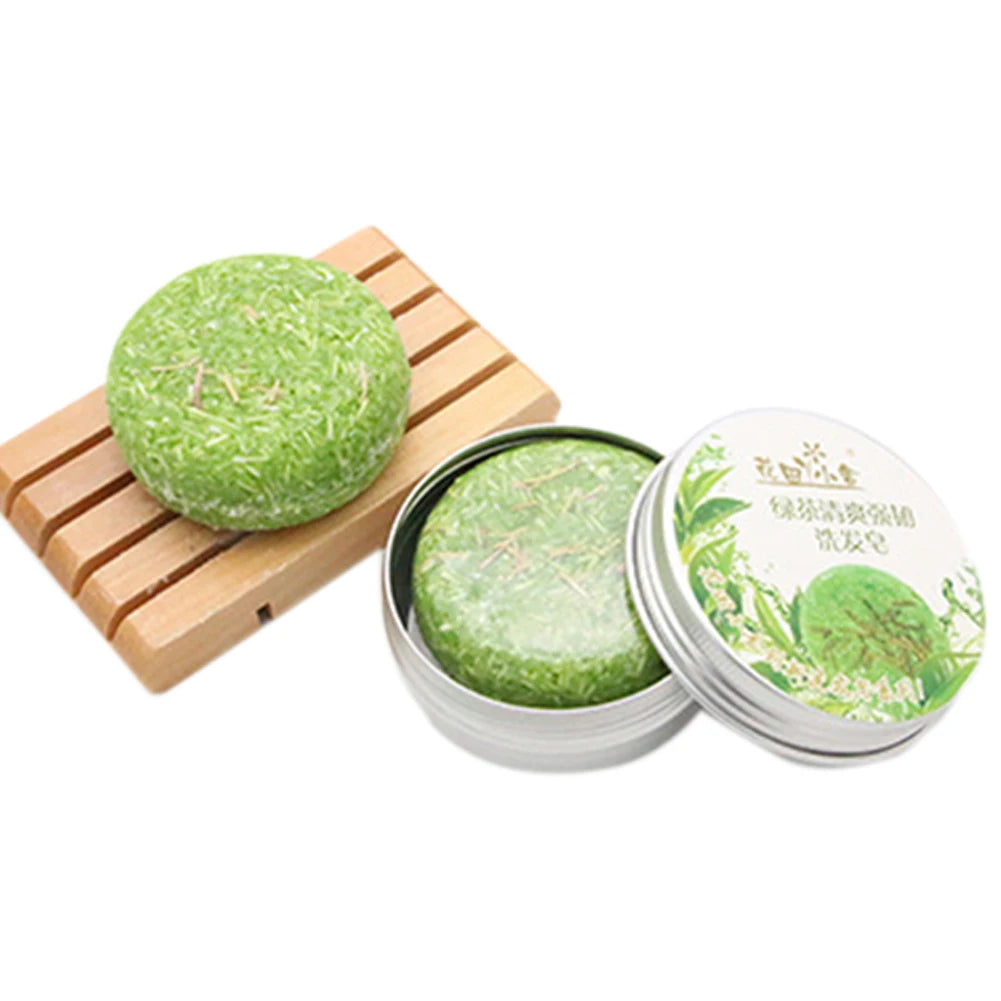 12 Colors 55g Handmade Hair Shampoo Soap Cold Processed Cinnamon Ginger Shampoo Bar 100% Pure Hair Shampoos Hair Care Tool 40 Qme green tea 07 China Mainland