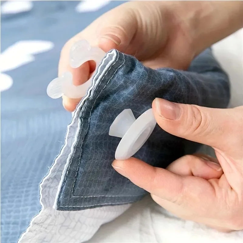 8pairs Bed Sheet Duvet Cover Fastener Clip Anti-Slip Blanket Buckles Quilt Holder Fixator Grippers Qme