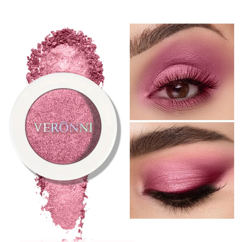 VERONNI Single Eyeshadow Matte Shimmer Glitter Pigment Waterproof Qme 116