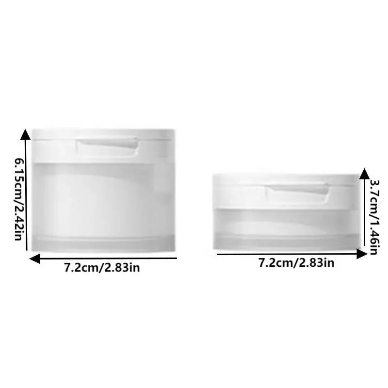Lotion Cosmetic Cotton Makeup Jar 50 Flip Cover Spoon Tweezers Qme