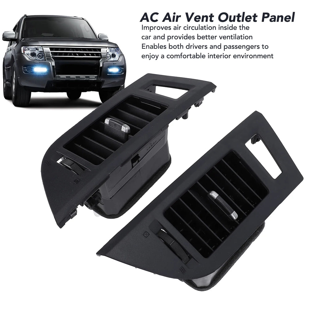 1 Pair of Car Dashboard AC Vent Outlet Trim Panel Improve Air Circulation For Mitsubishi Pajero 2006-2021 Fourth generation Qme