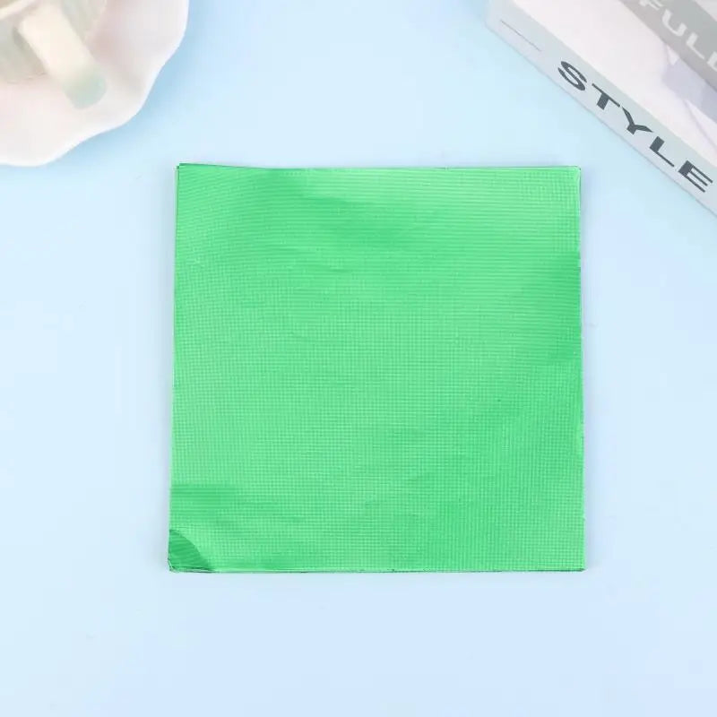 Aluminum Foils Wrapping Paper Sheets Foil Candy Package Paper Chocolate Wedding Party 100Pcs Candy Packaging Qme Green