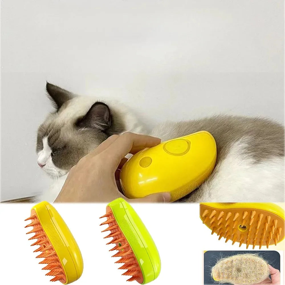 Cat Dog Steam Brush Electric Spray Water Kitten Pet Comb Soft Qme