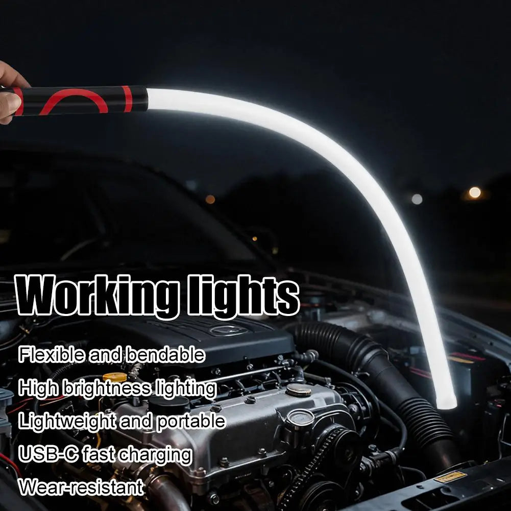 Flexible LED Light Stick Rechargeable Bendable Flashlight Lumen Work Qme