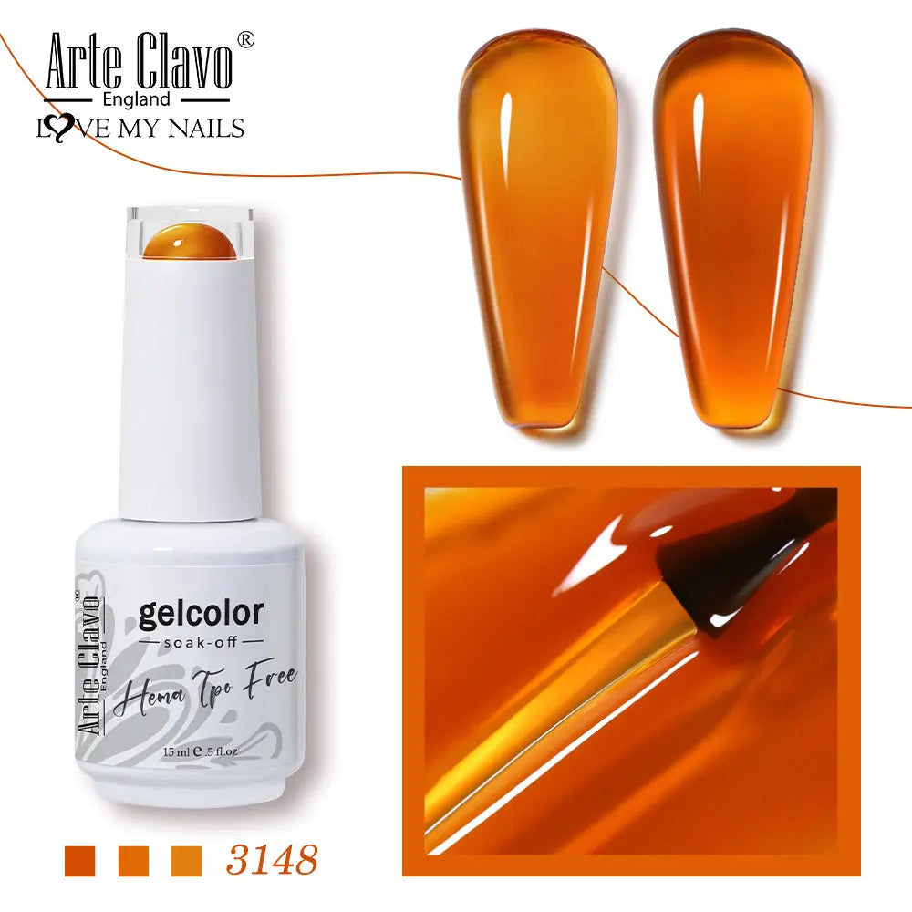 Arte Clavo Summer Nails Tip Candy Series Jelly Gel Nail Polish Blue