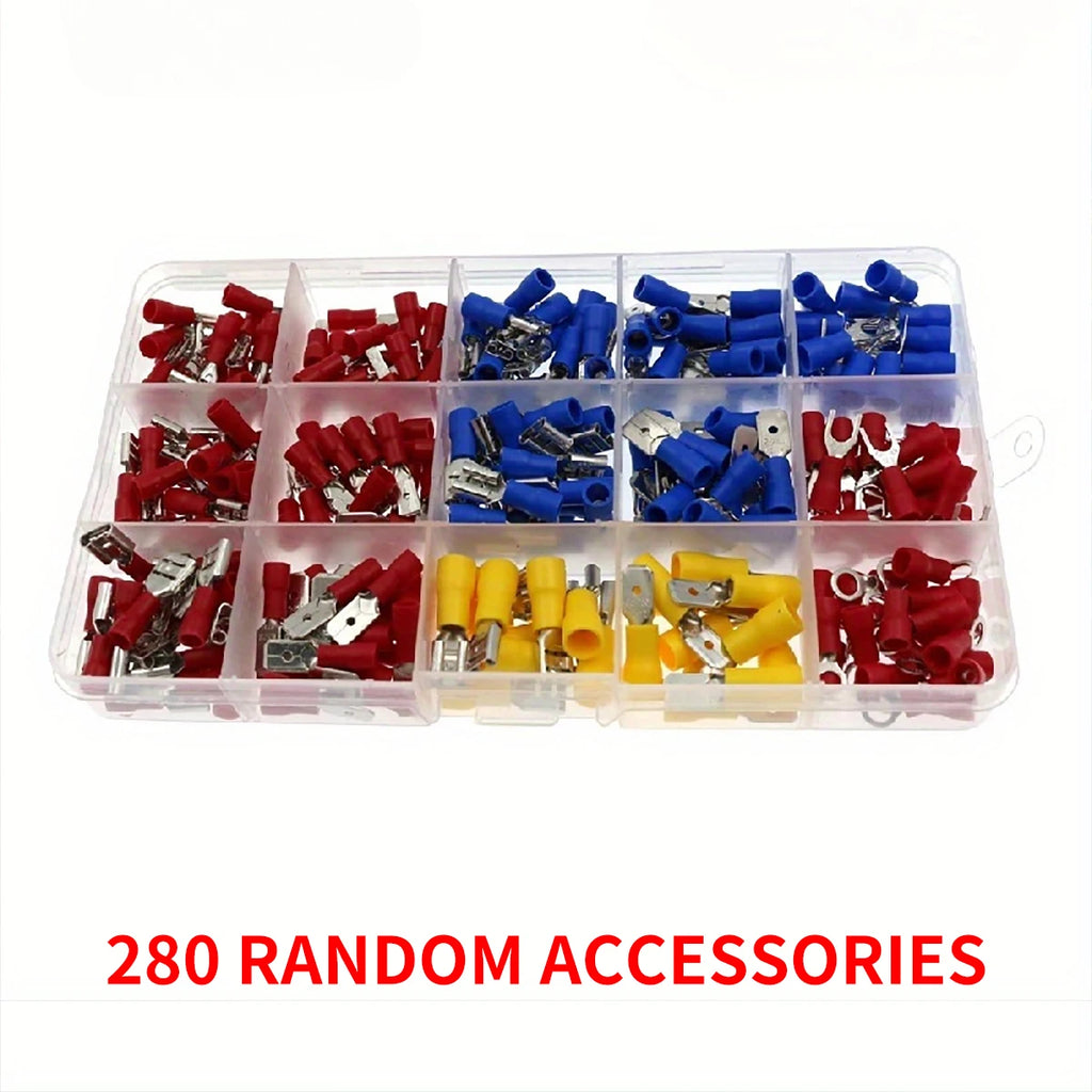 280 Crimping Insulated Cable Connectors Docking Ring Fork Tabs Wire Qme 280PCS