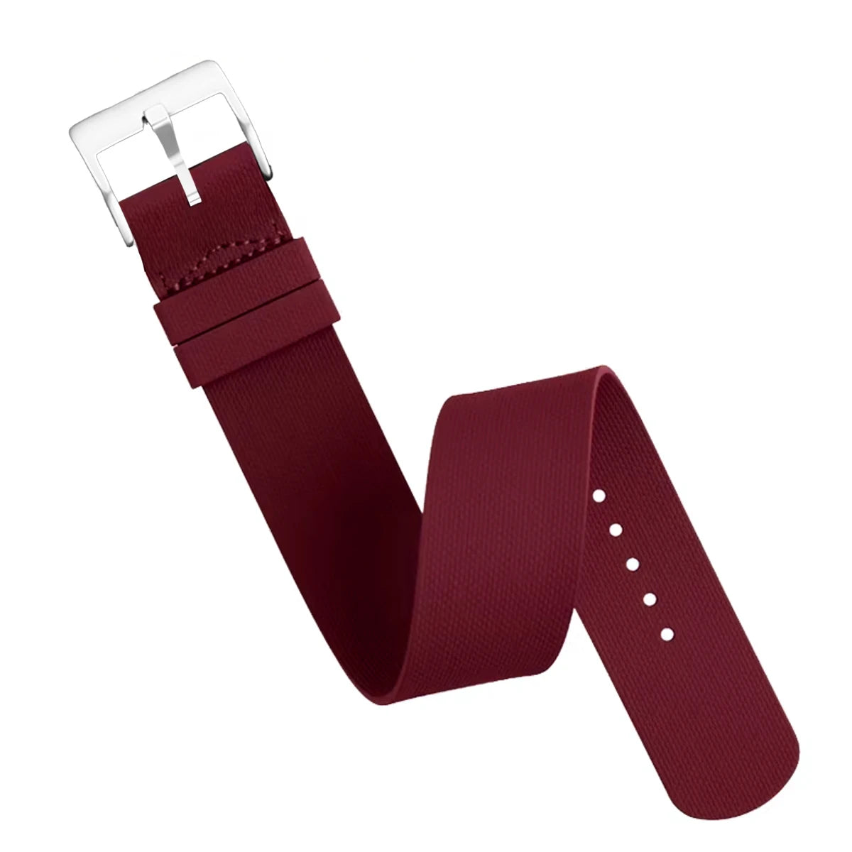 New Sports Fashion for One Piece FKM Watch Strap 20mm 21mm 22mm Rubber Watch Band Wristband for Seiko for Omega watch Qme Wine Red 22mm
