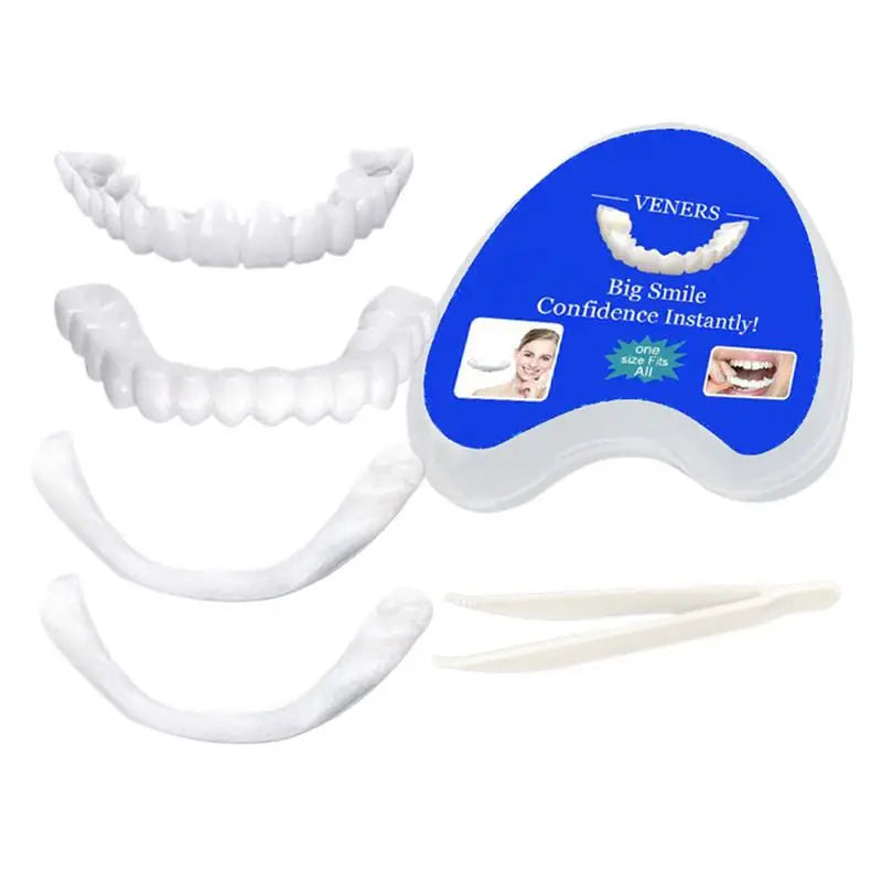 Denture Fake Teeth Temporary Veneers Upper Braces Lower Tweezers Qme