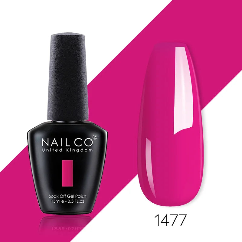 NAILCO 85 Colors Nail Gel UV LED Lacquer Manicure Varnish Hybrid Semi