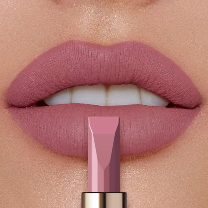 Velvet Smooth Matte Lipsticks Waterproof Non-stick Cup Lasting Qme 04