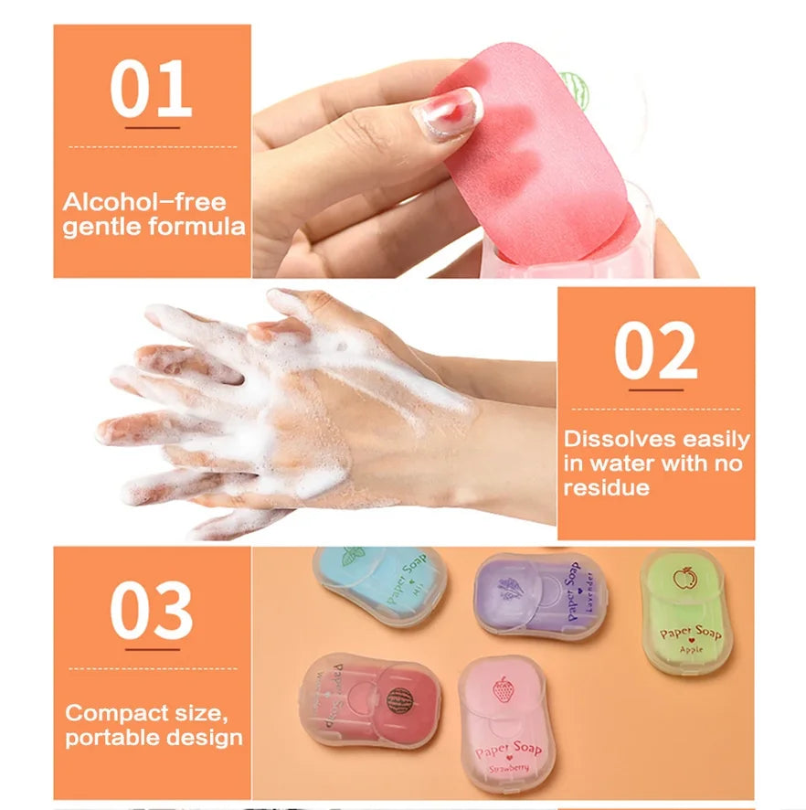 Quick-dissolving Soap Paper Portable Plant Extract Mild Qme