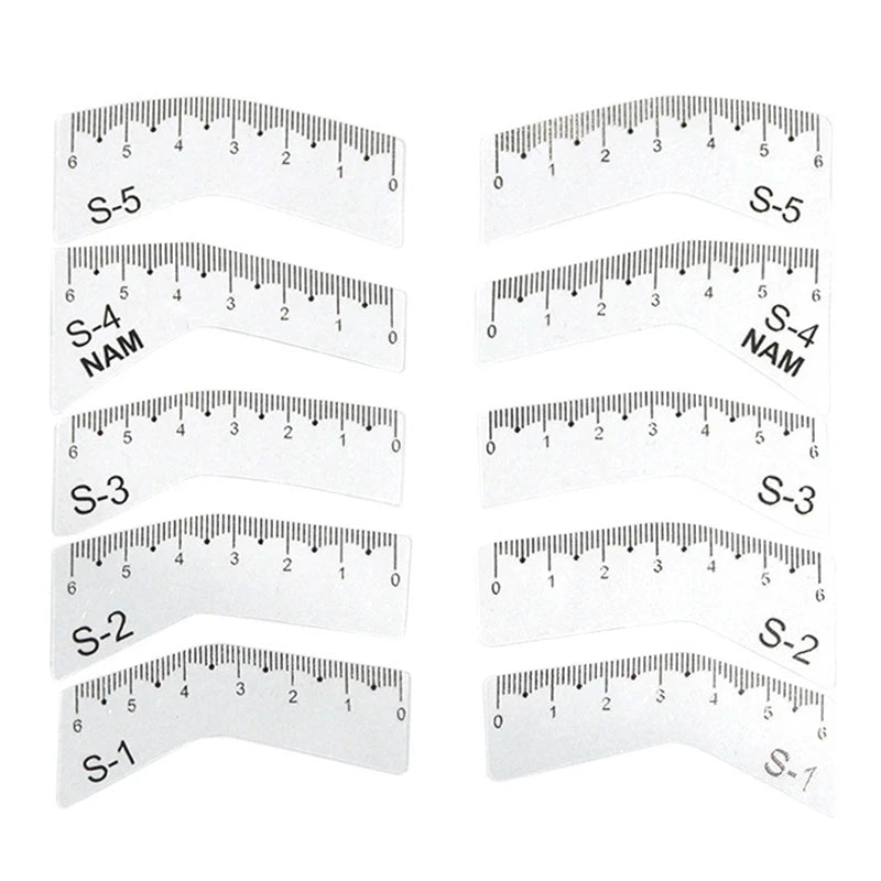 5 Pairs DIY Easy Make Up Tools Women Reusable Eye Brow Drawing Guide Qme onesize