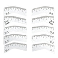 5 Pairs DIY Easy Make Up Tools Women Reusable Eye Brow Drawing Guide Qme onesize