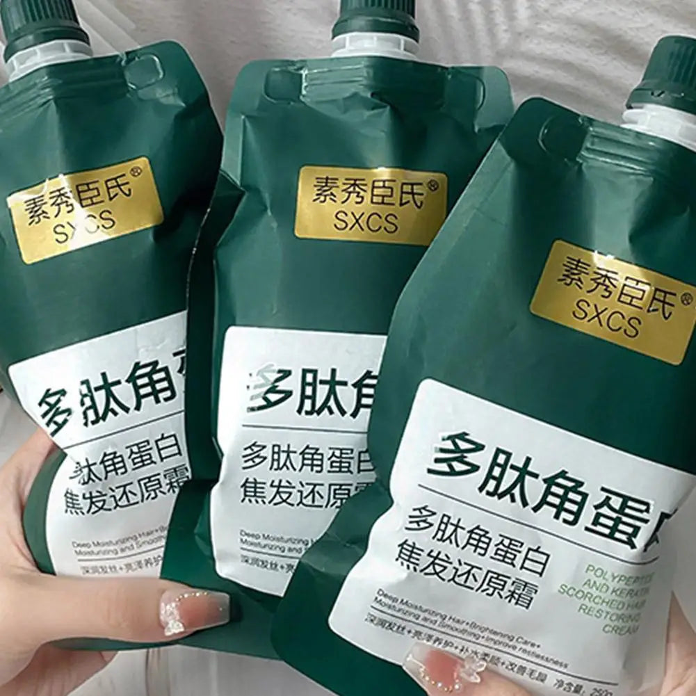 250g X3 Polypeptide Keratin Deep Conditioner Hair Mask Keratin Hair Restoring Cream Dry Damaged Burnt Hair Treatment Restoring Qme