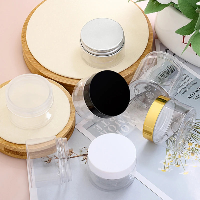 Refillable Transparent Plastic Travel Jars Empty Containers Facial Qme
