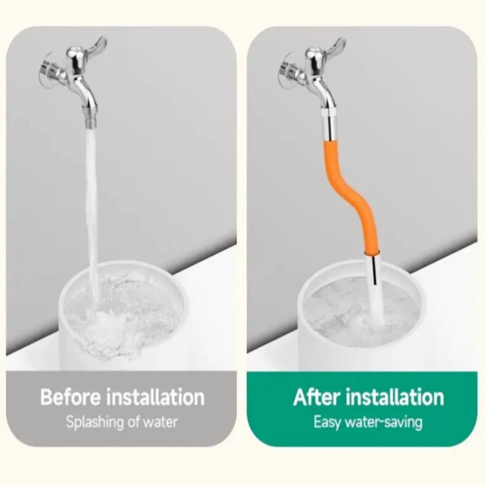 20/30/50cm Silicone Faucet Extender Bendable Kitch Bathroom Balcony Faucet Extension Tube Universal Anti-splash Home Accessories Qme