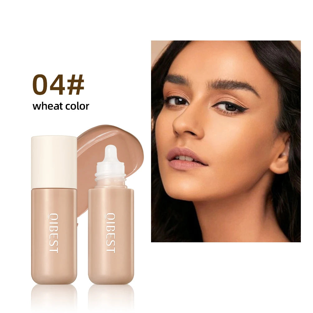 QIBEST Face Base Foundation Cream Primer Hydrating Waterproof Liquid Concealer Full Coverage Lasting Invisible Pore Face Makeup Qme 04
