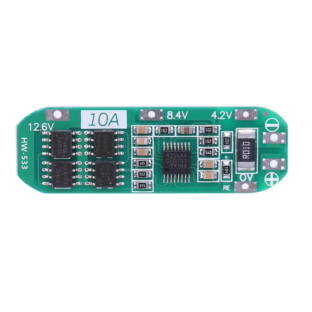 2S 3S 4S 20A 40A 60A Li-ion Lithium Battery Charger Protection Board 18650 BMS Drill Motor 11.1V 12V/14V 16.8V Enhance/Balance Qme 3S 10A Standard
