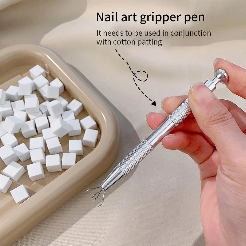Square Nail Art Sponge Gradient Brushes Gel Polish Design Grab Pen Qme