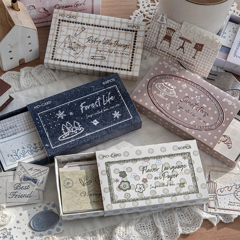 2 Boxes Matchbox Sticky Notes Stickers, Salt Style Journal Scrapbooking Supplies, Multi-Use High-Value Stationery, Perfect Gift Qme