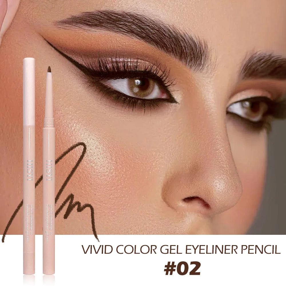 Eyeliner Shadow Stick Twist-up Sharpener Long-wear Waterproof Qme Brown-Red