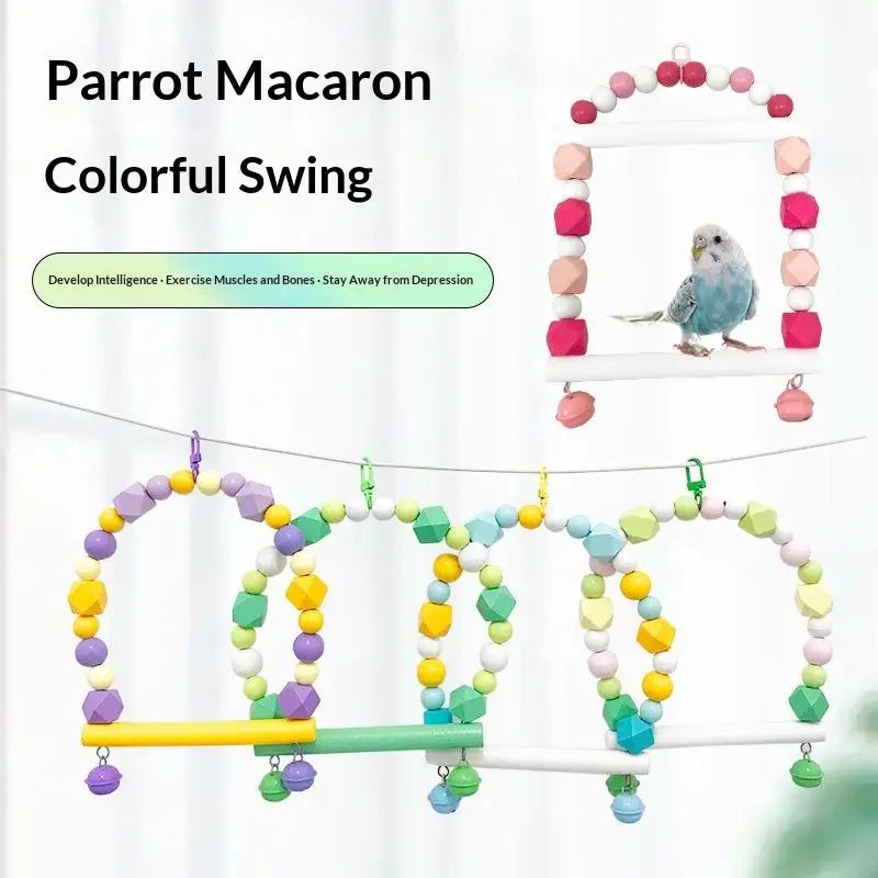 Bridge Bird Supplies Climbing Toys Cage Accessories Colorful Pet Qme