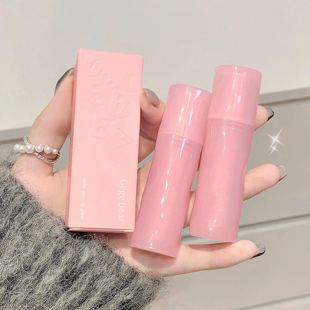 Gege Bear Light Mirror Water Gloss Lip Glaze Moisturizing Valentine's Qme