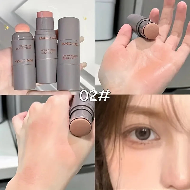 Double-ended Blush Stick Waterproof Brightening Face Contouring Qme 02
