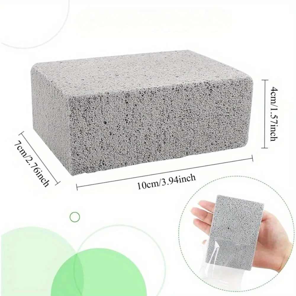 5 BBQ Cleaning Brick Small Grey Grill Plate Tool Grease Pumice Stone Qme